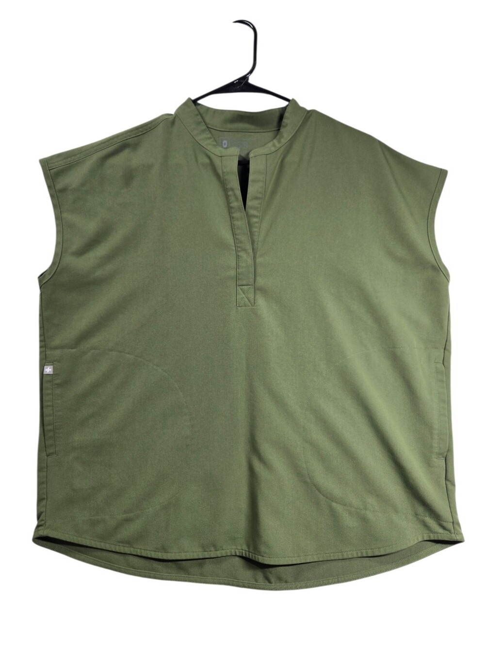 Figs Rafaella Oversized Scrub Top Olive Green